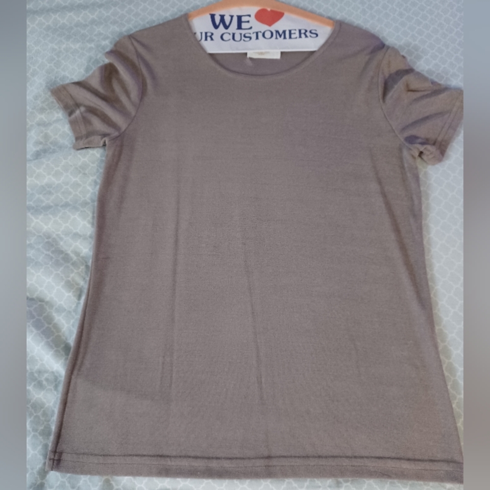 Vintage T.R. Bentley Bronze Stretch Blouse Medium